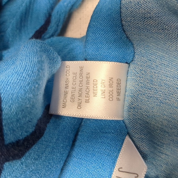 Kaktus Women's Blue Sundress mirror fish print midi rayon Med T-1 - Picture 9 of 10